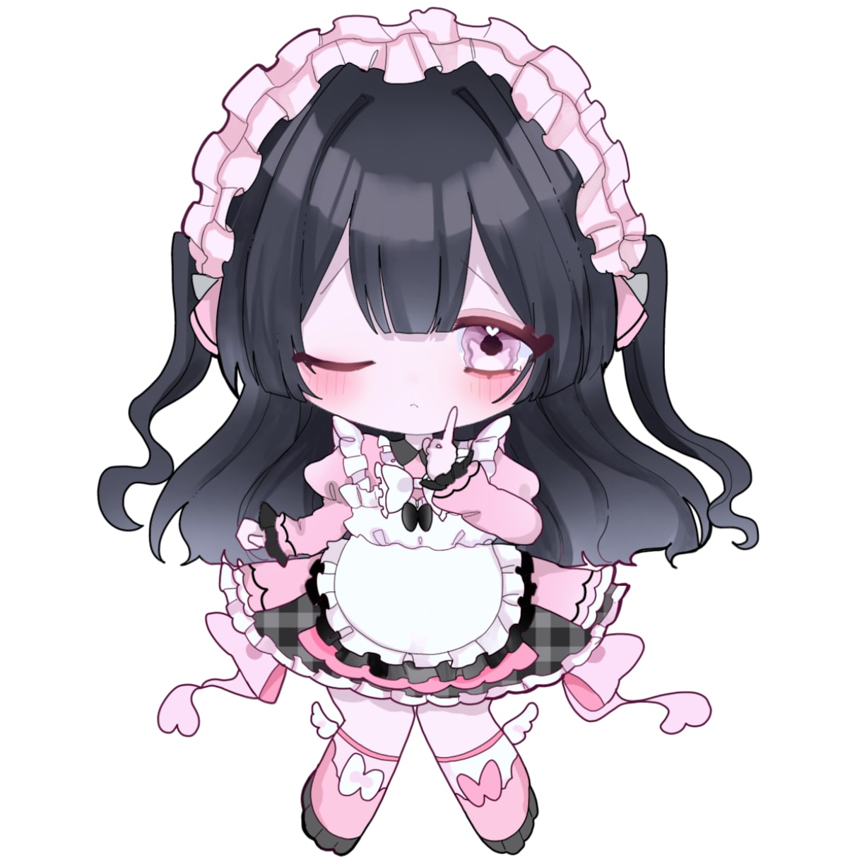 2500円でフリフリメイド服デフォルメ描きます お姿からどびきり可愛い衣装をデザイン♡ イメージ4