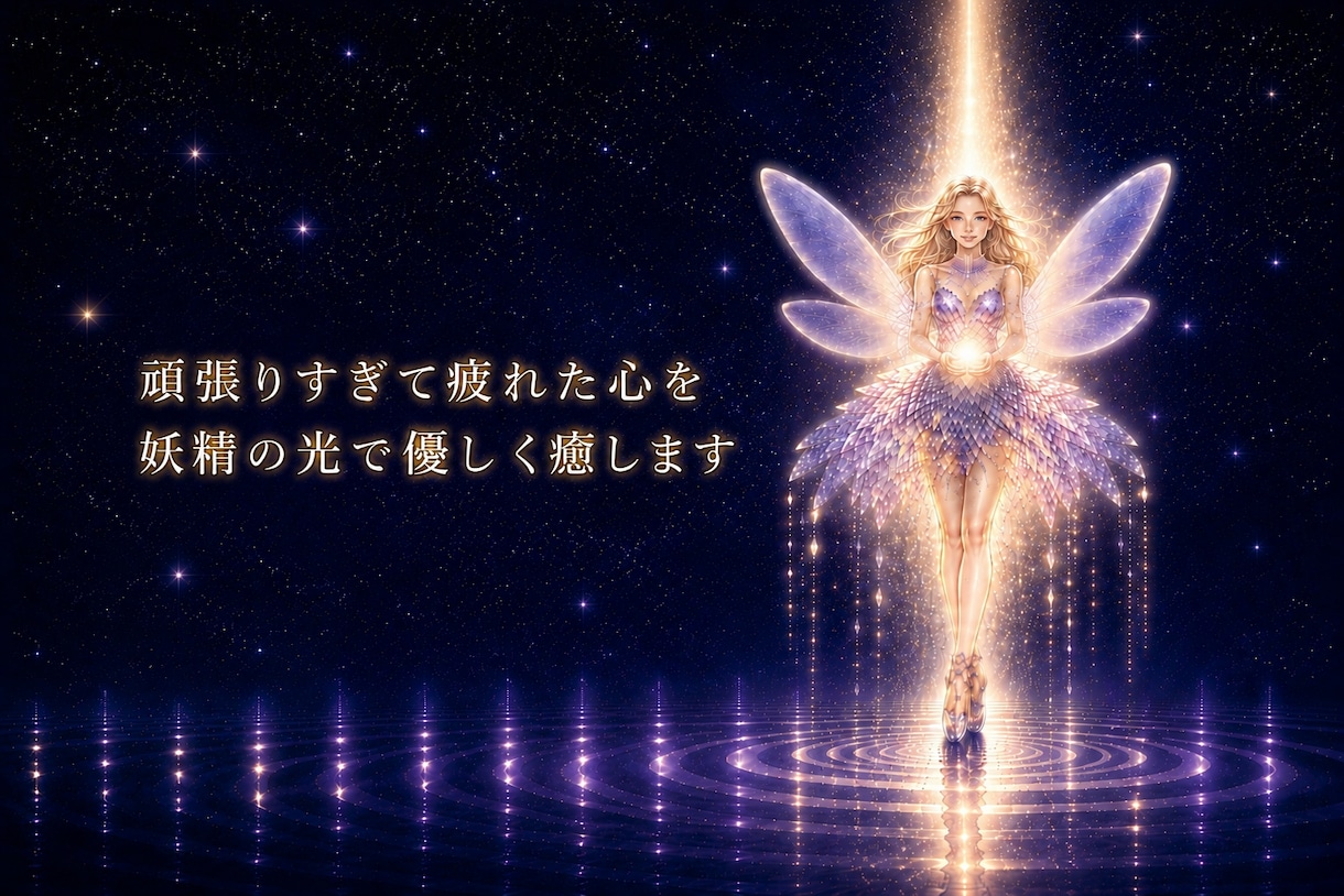 疲れて何もする気になれない心と身体を癒します 今のあなたへ妖精からの応援メッセージもお届けします イメージ3