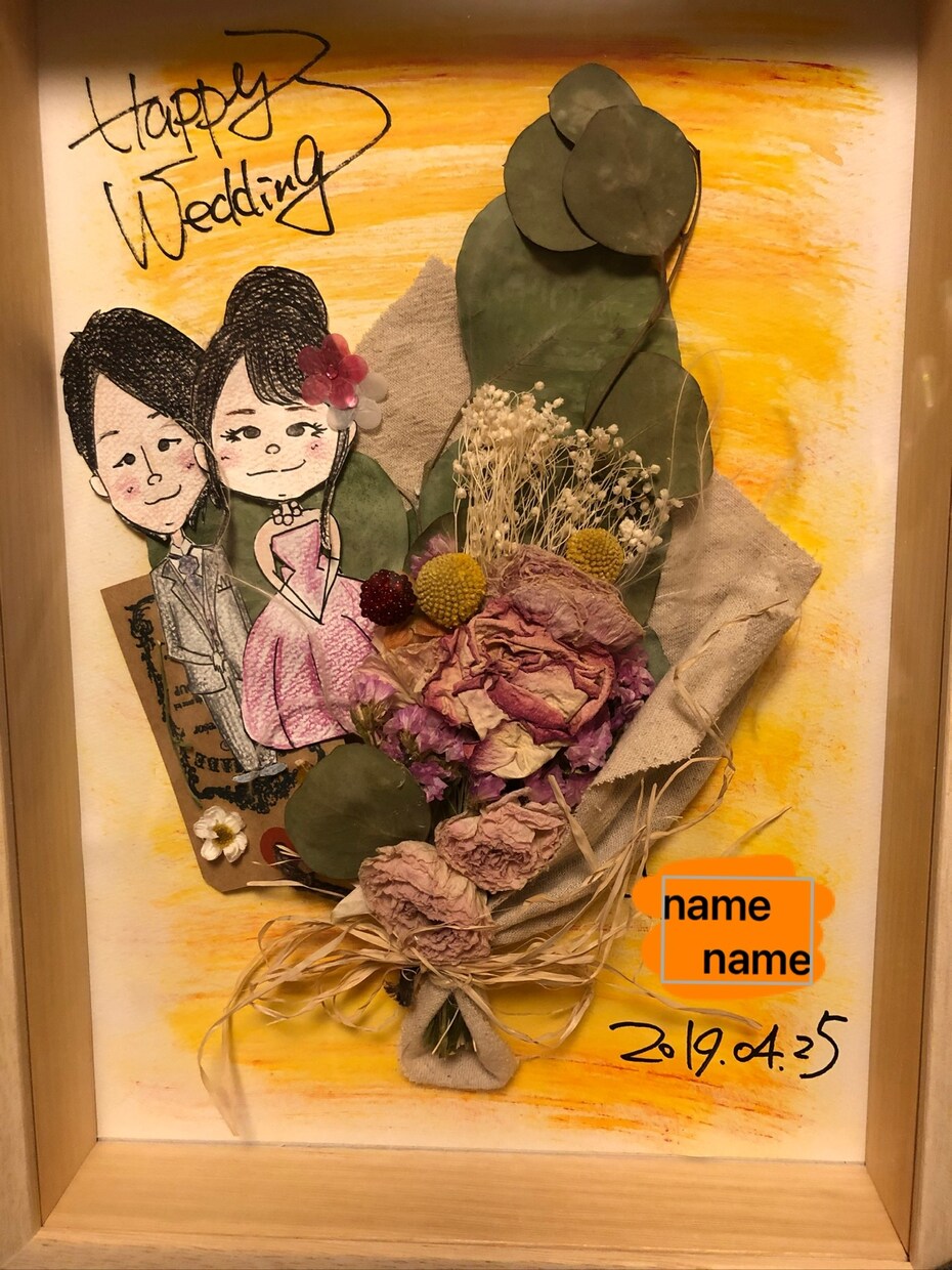似顔絵、結婚式用のウェルカムボード作成します 皆さまの笑顔をお届けします☺️ イメージ1