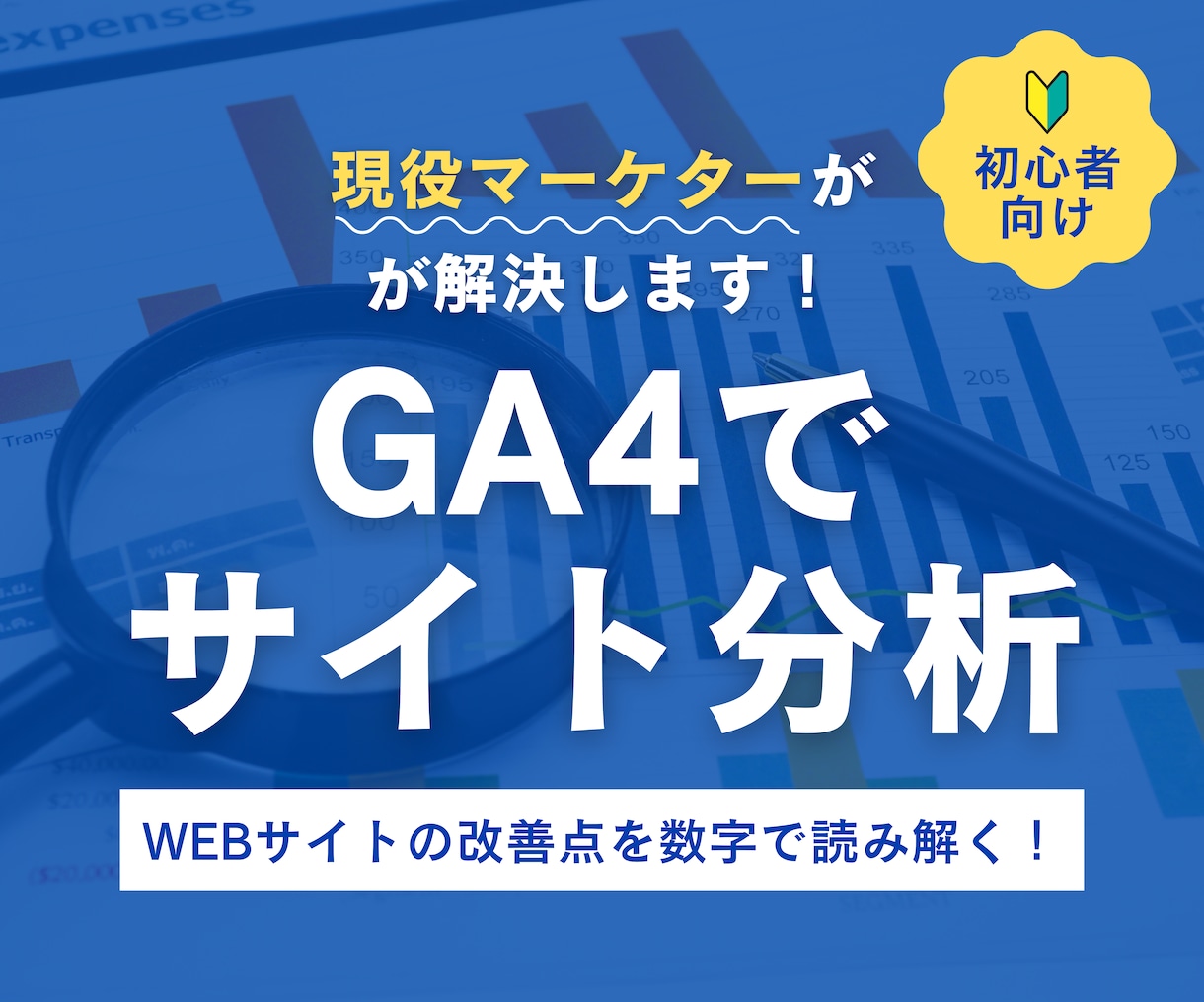 Googleアナリティクスでサイト分析します 初心者でも安心◎WEBサイトの課題を数字で見える化します! イメージ1