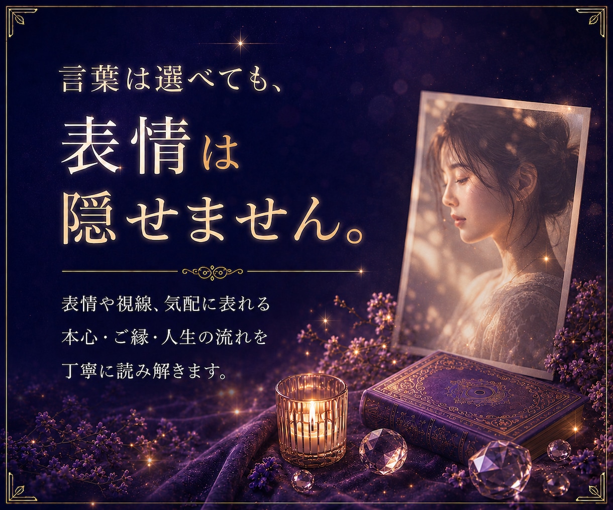 顔写真に表れた本心・ご縁・人生の流れを視ます 言葉は選べても、表情は隠せません イメージ2