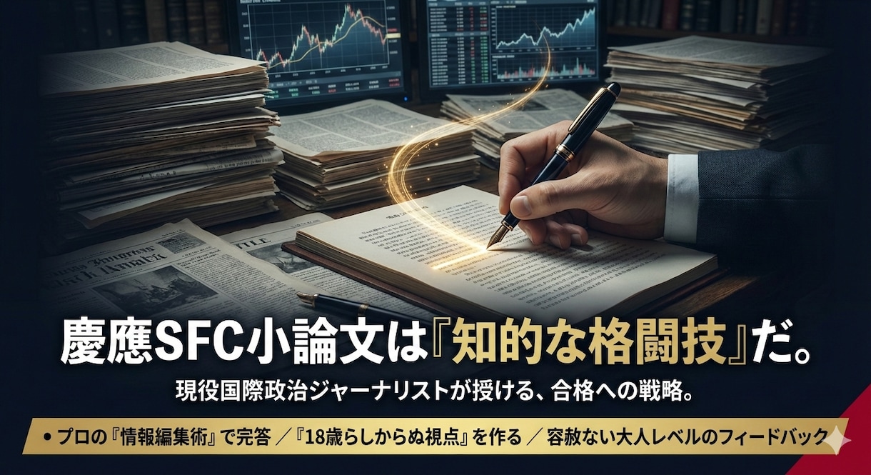 慶應SFCの小論文を添削します 小論文で悩む慶應SFCの合格を目指す方へ イメージ1