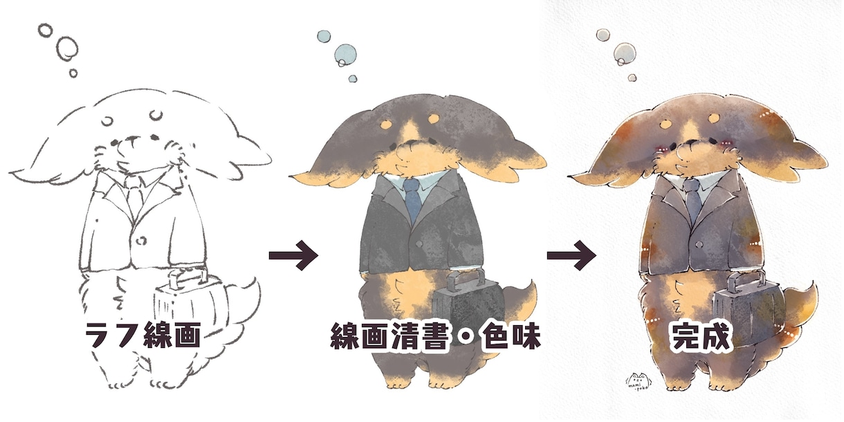 可愛い動物キャラクター、アイコンお描きします デジタルイラストでふんわり絵に仕上げます イメージ9