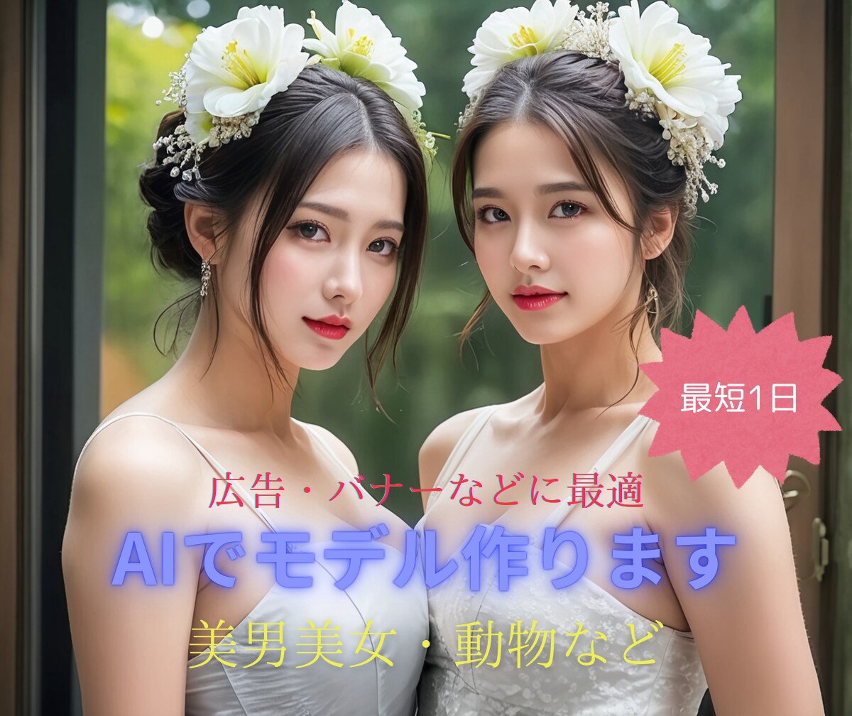 HPやバナーなどのモデルをAIで生成します モデルが見つからない！そんな時に、AIでモデルを生成します！ イメージ1