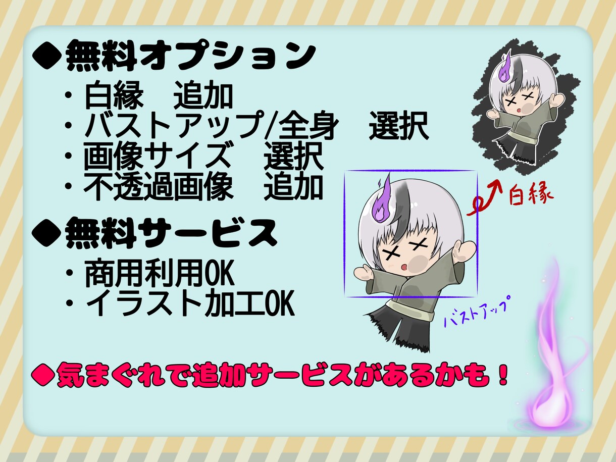 2頭身～3頭身のSDイラスト作成します アイコン・サムネ・動画等にSDイラストを使おう！ イメージ3