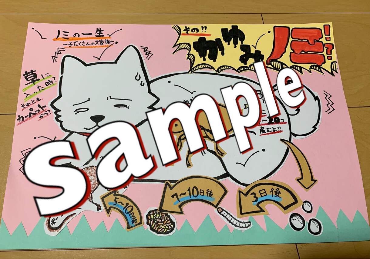 中毒になる！動物のポスター作ります ฅ•ω•ฅイラスト好きな元動物看護師によるポスター制作！ イメージ5