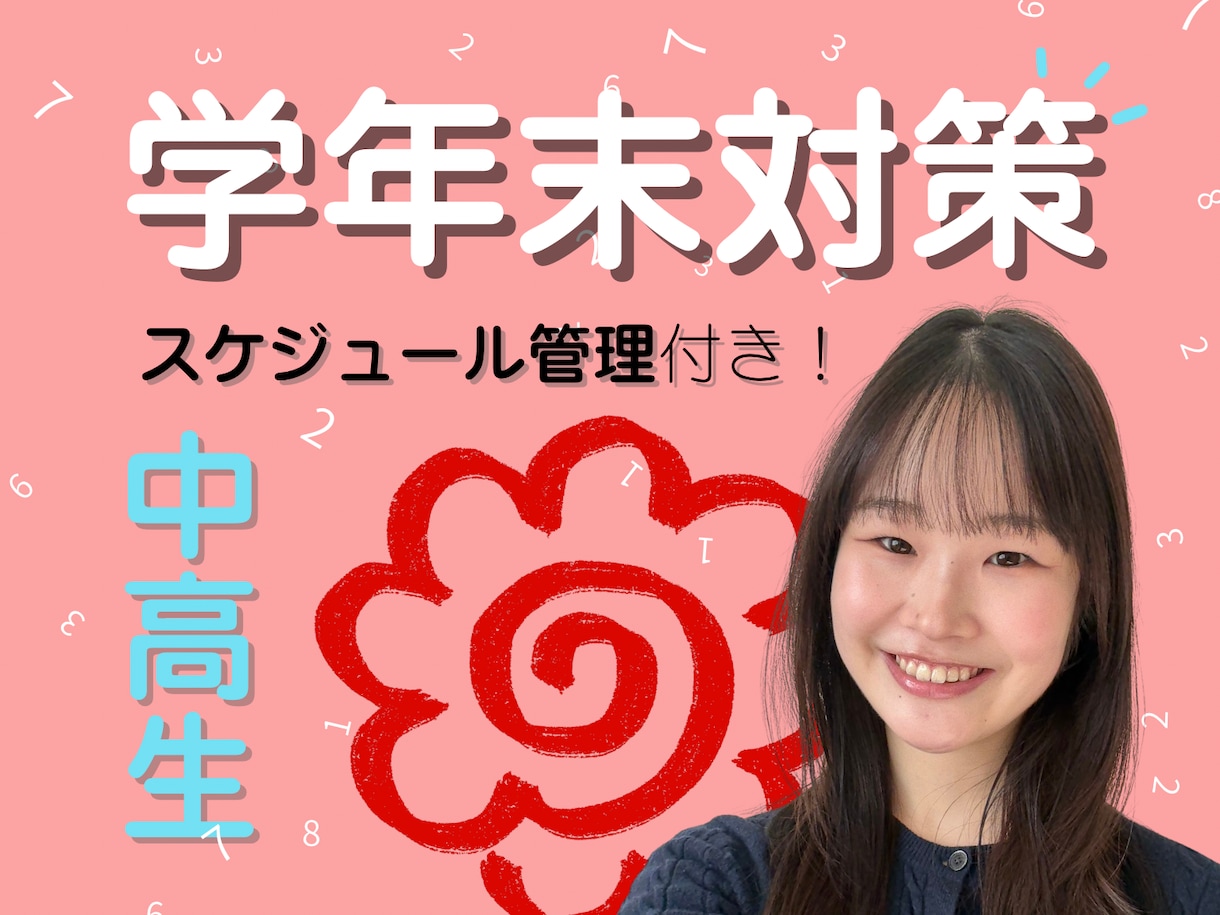 上智大生が学年末テスト対策の成績UPサポートします 【中高生対象】"オール5"のスケジュール管理や勉強法教えます イメージ1