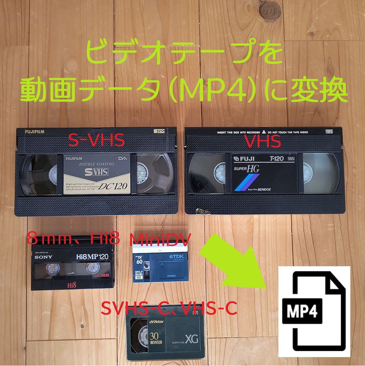 思い出のビデオテープを、動画データに変換します すぐ見られるオンライン納品、安心のご指定メディア保存に対応！ イメージ1