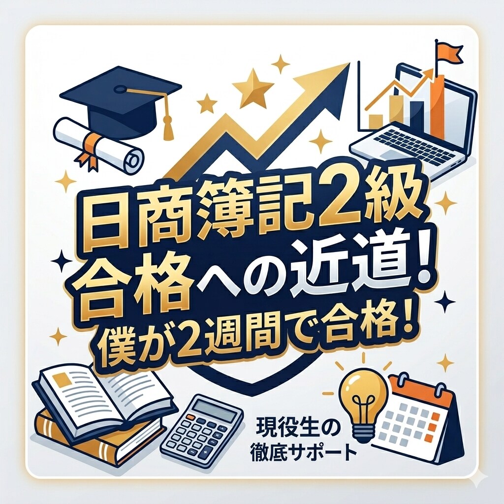 簿記２級合格のために相談、学習法を教えます 簿記２級に2週間で合格した僕が合格方法を、2週間の間教えます イメージ1