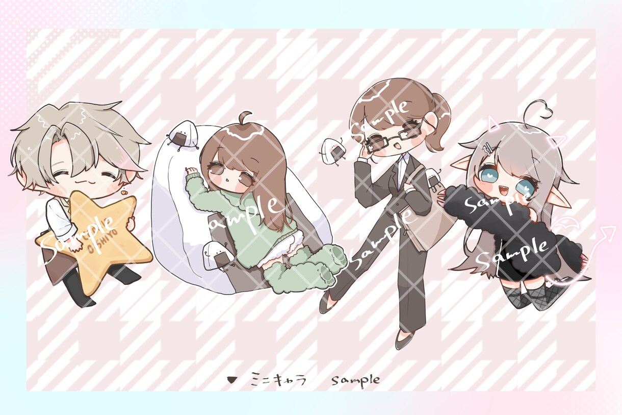 とにかくかわいいイラストをなんでも描きます 立ち絵・アイコン・ヘッダー・1枚絵・ミニキャラなどなど！ イメージ2