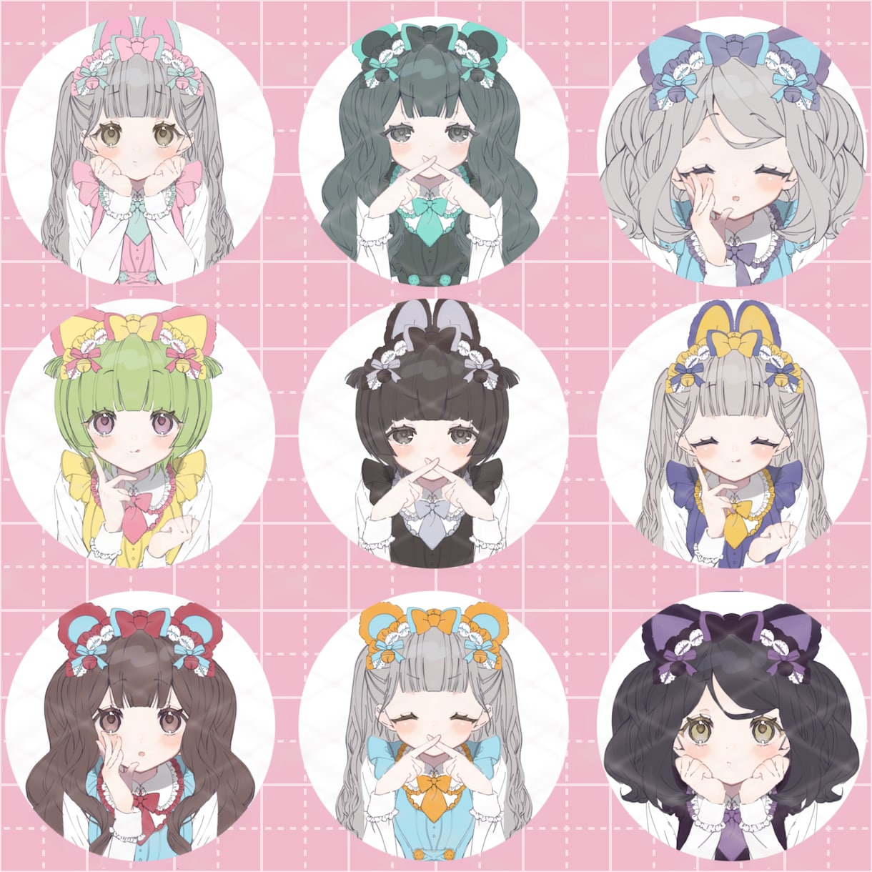 720通りから選べるセミオーダーアイコン作ります カラバリ多数/服・小物対応いたします イメージ8