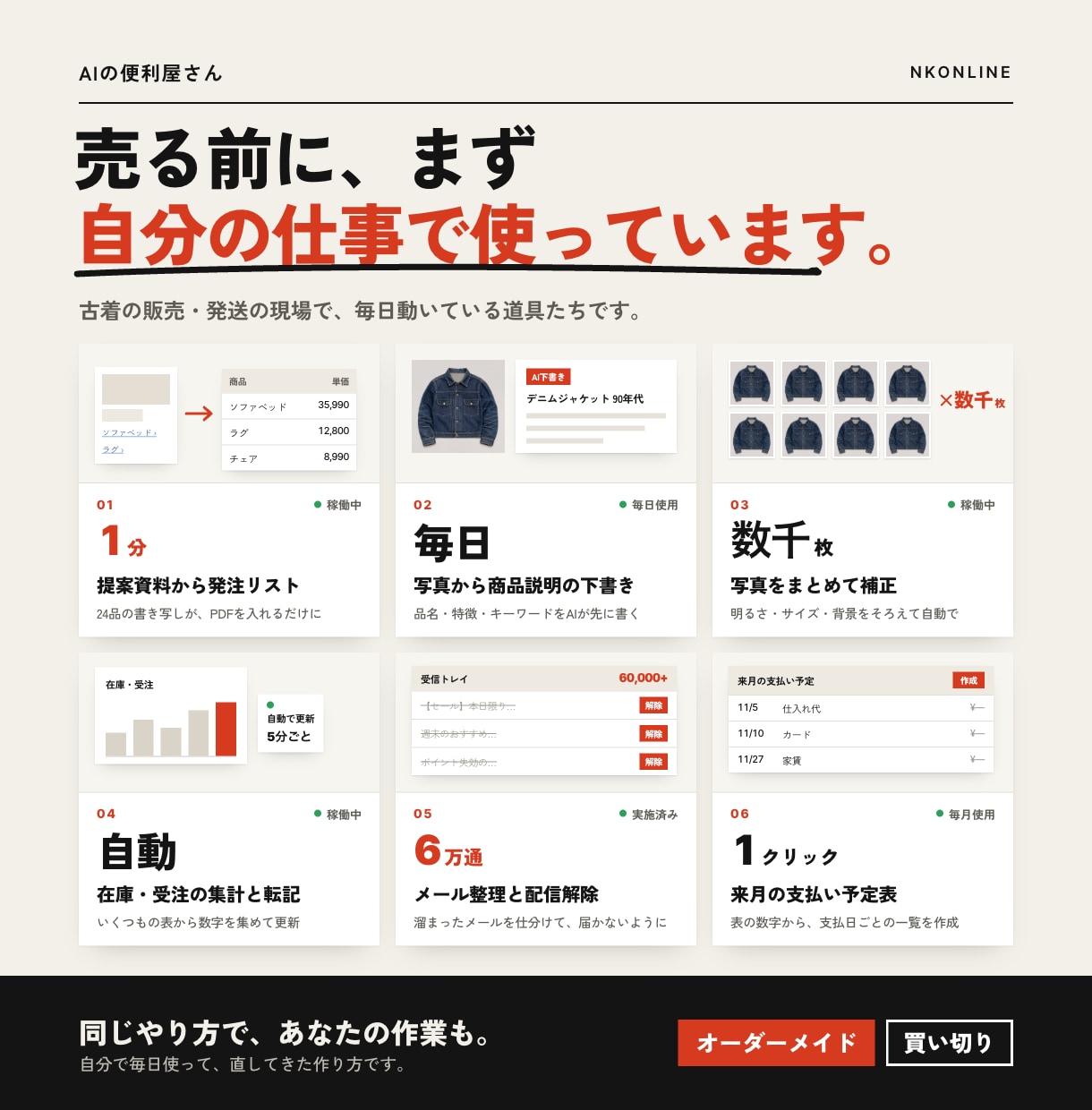 面倒な手作業をAIで自動化・効率化します AIの便利屋さん｜Canva資料の表作りなど1件5千円〜 イメージ3