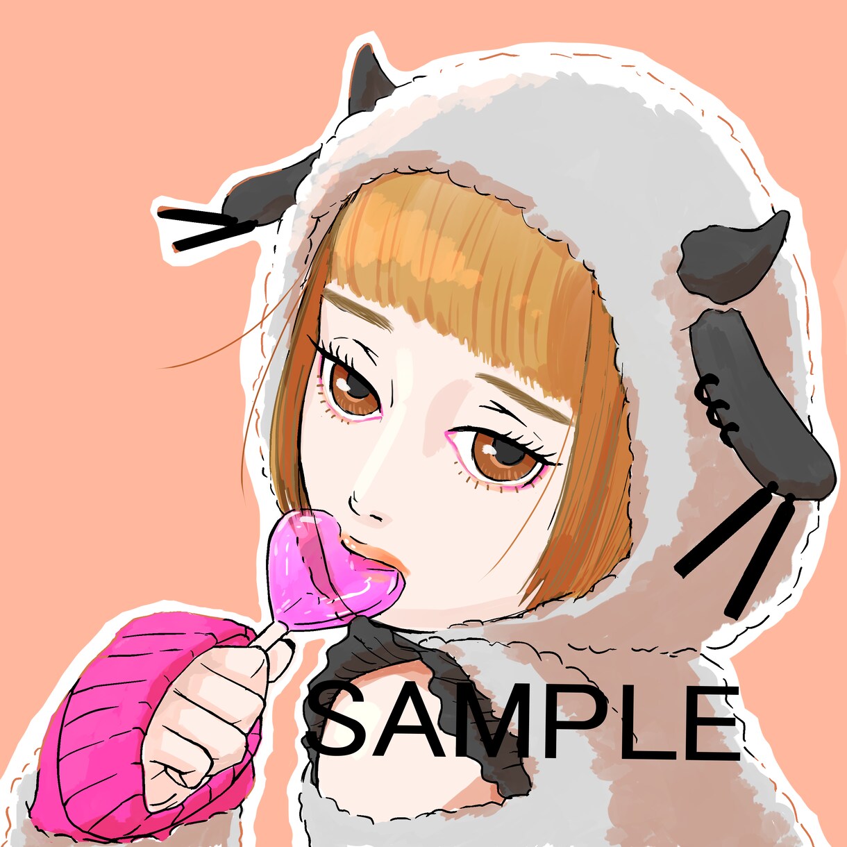 手描き感のある人物アイコンを描きます 目を引く人物(オリジナル)アイコンはいかがですか？ イメージ4