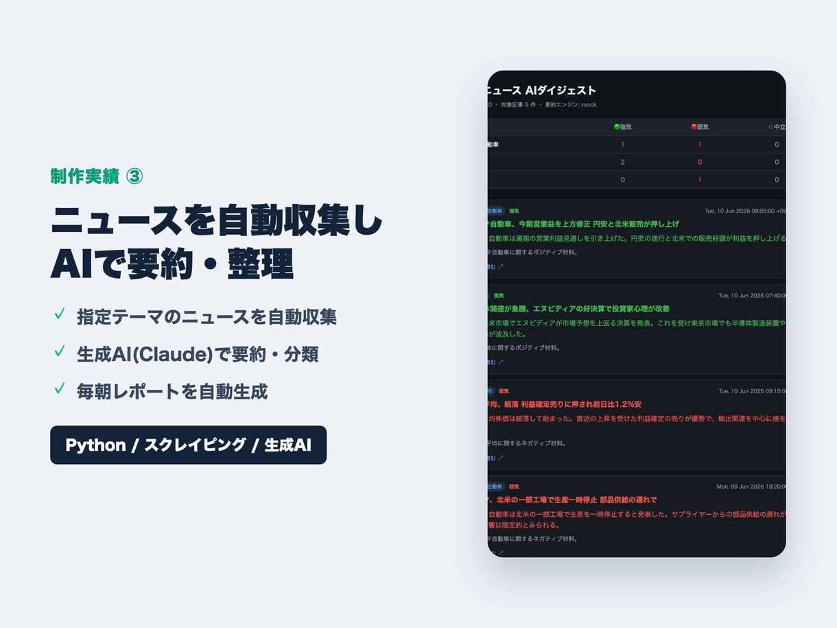 文章の要約・分類を自動化します 大量の文章やデータを、AIで自動で要約・仕分けします イメージ2