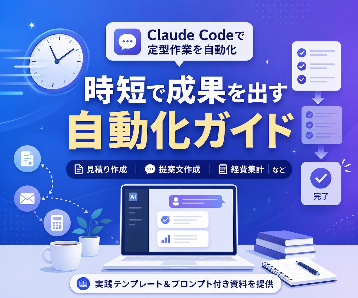 Claude Codeで副業を時短・自動化します 少ない時間で成果を出す仕組みを一緒に作ります イメージ1
