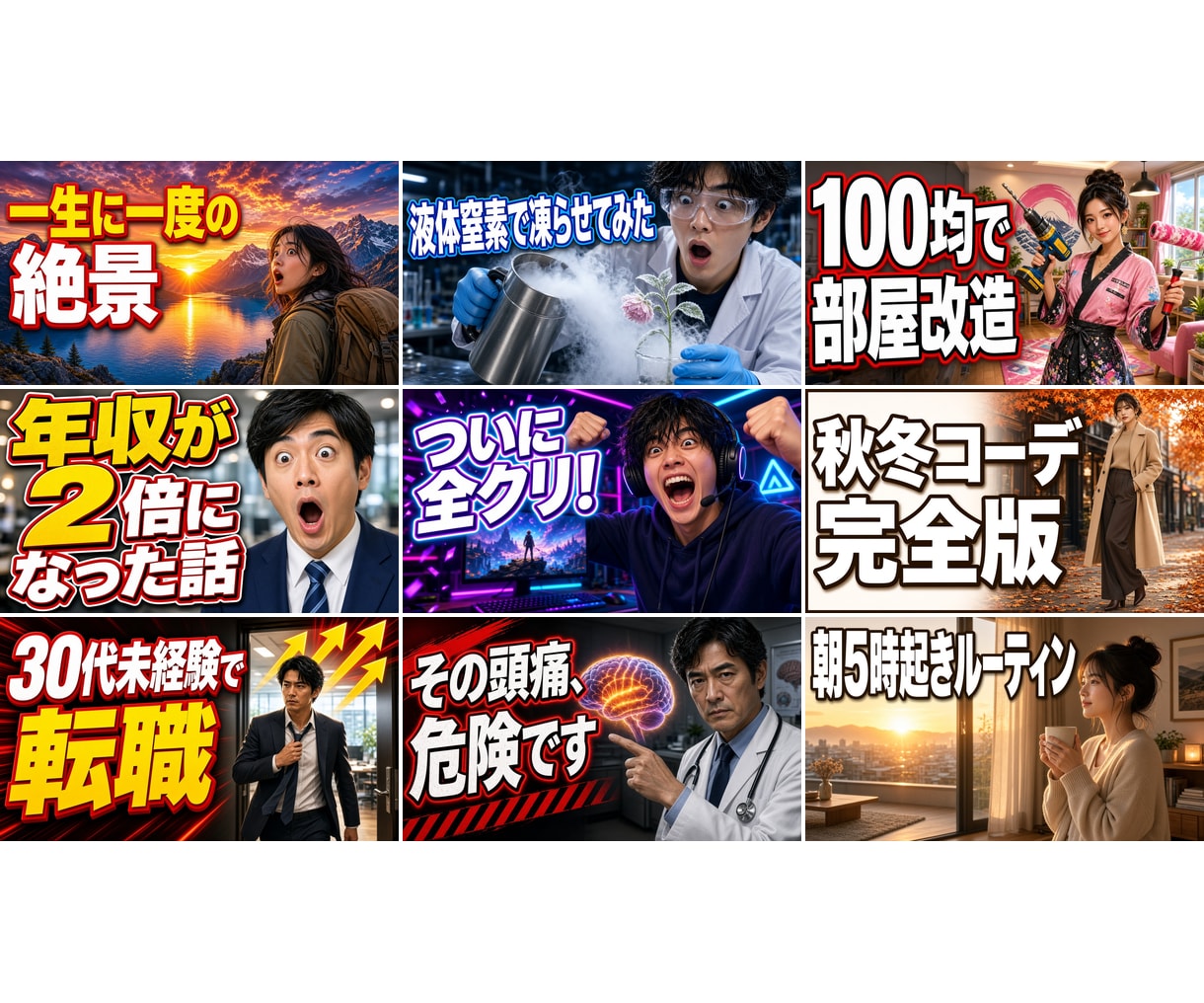 AIで人物背景を生成しサムネ作ります 写真不要。フリー素材と被りません イメージ8