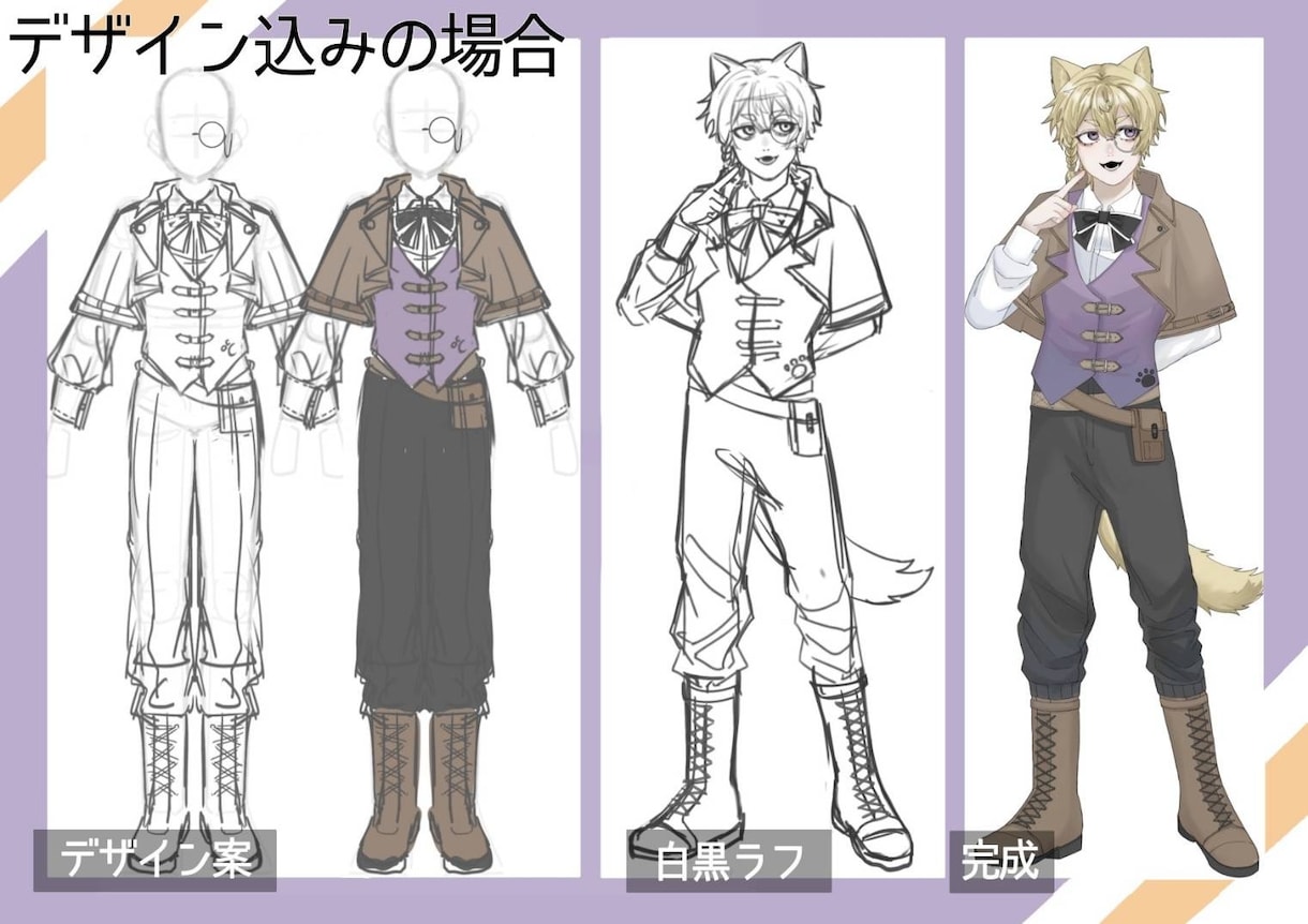 trpgなどで使用できる立ち絵を描きます 少しであれば絵柄を変更可能です。 イメージ6