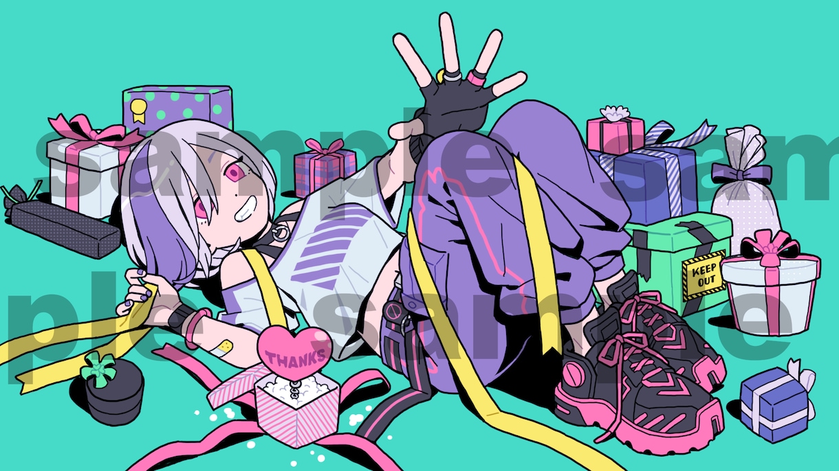 シンプルでポップ☆かわいいイラスト描きます 一枚絵からSNSアイコンまで様々な用途に対応いたします イメージ7