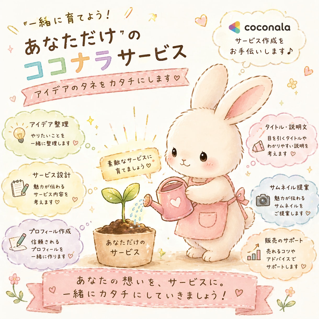 なぜなにココナラ相談所ＳＰ☘️活動のお手伝いします ココナラの悩み/相談/トーク力UP/うさぎがお手伝いします✨ イメージ3