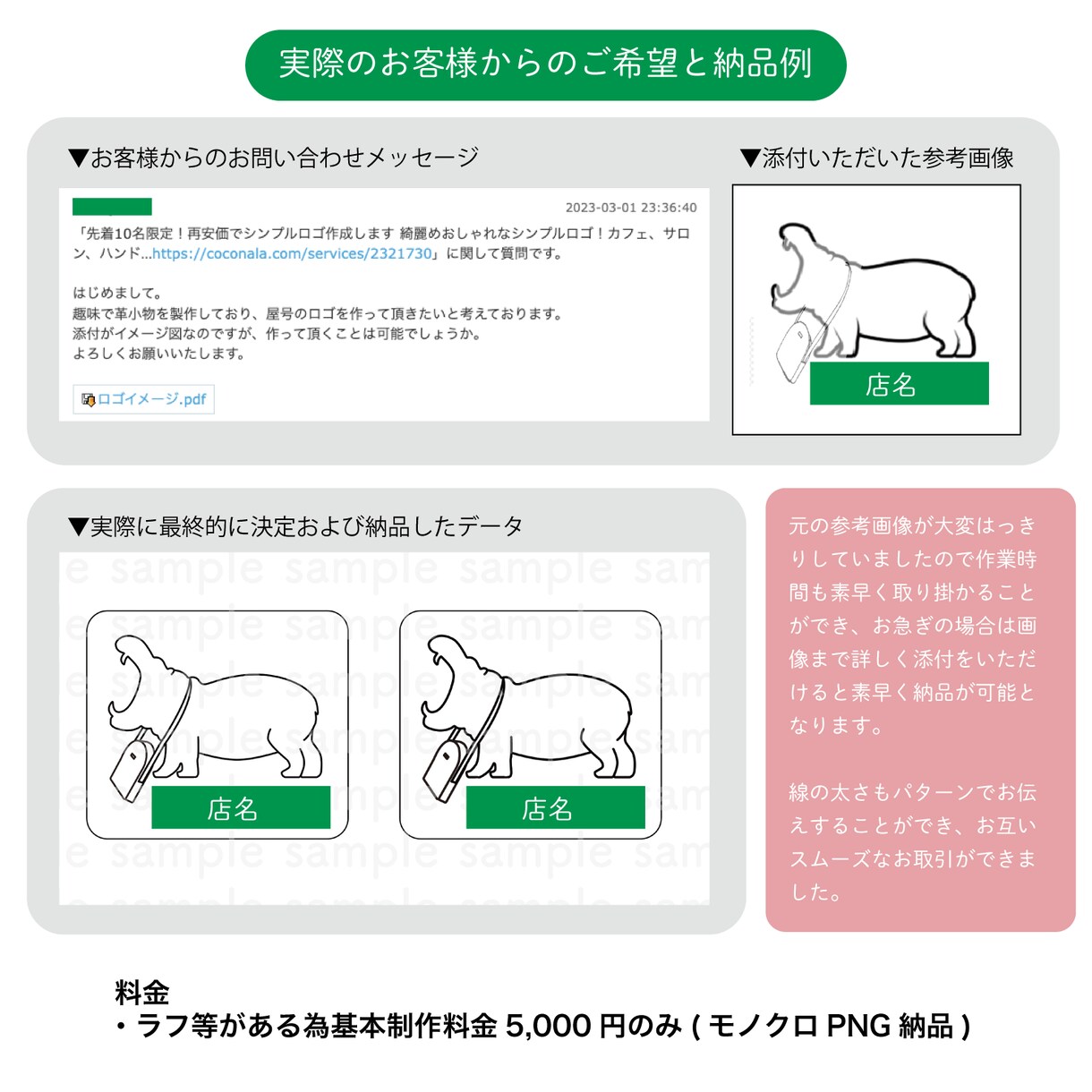 先着10名限定価格！シンプルロゴ作成します 綺麗めおしゃれなシンプルロゴ！カフェ、サロン、ハンドメイド等 イメージ2