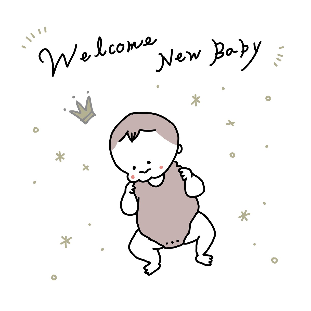お子さんの誕生記念イラストを描きます 可愛い我が子の誕生記念に全身イラストはいかがでしょうか？ イメージ1