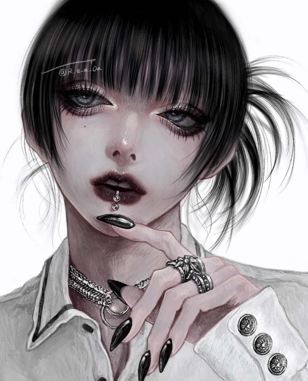 モードで儚い雰囲気のイラスト／アイコンを制作します 儚く、強く。世界観を纏う厚塗りイラスト イメージ1