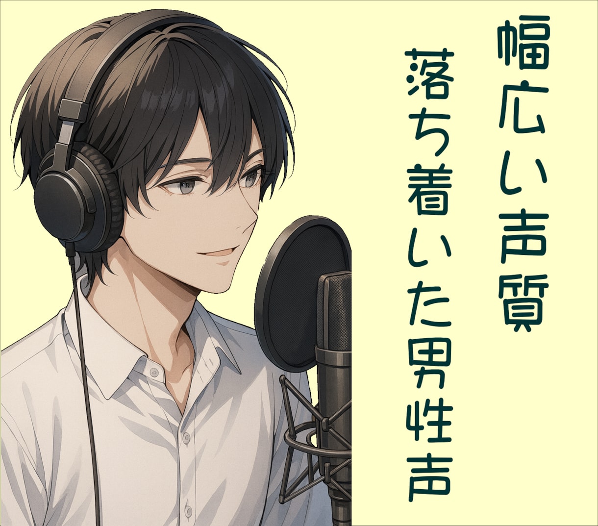 高品質な男性声をお届けします 実況やナレーション、ラジオ、声優経験等あります個人活動家です イメージ1