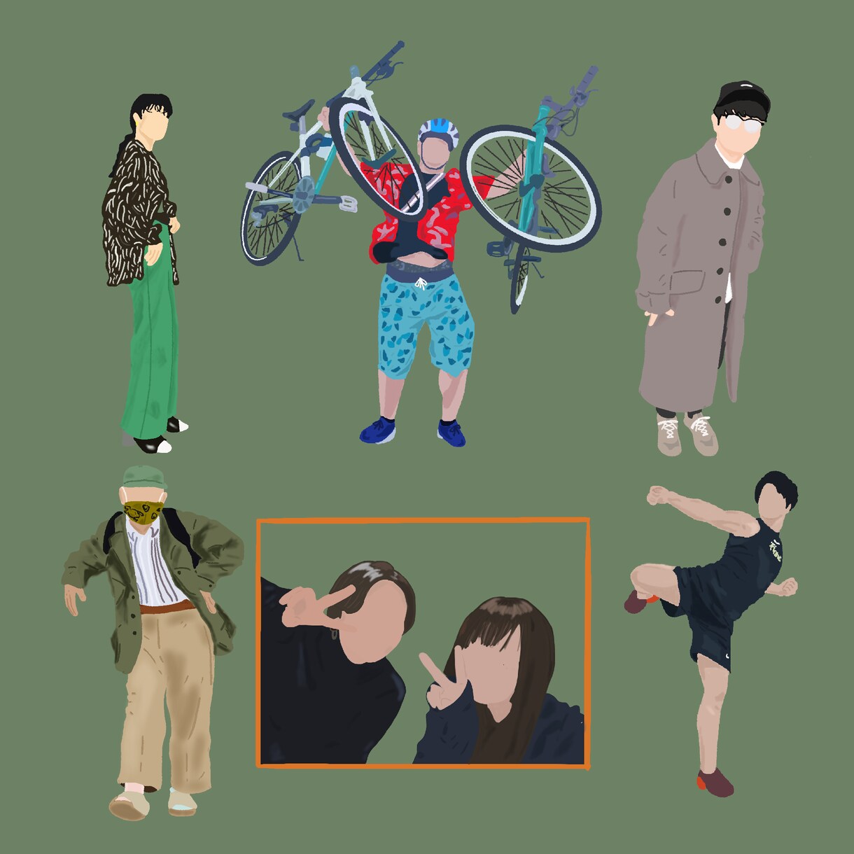 シンプルでお洒落なアイコンイラストを作成します 『顔がないけどそういうのありますやんの絵』 イメージ4