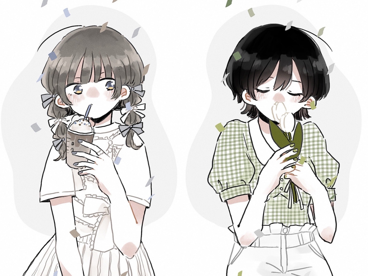 SNS用イラストアイコンを制作します ゆるくて可愛いイラストが得意です イメージ1