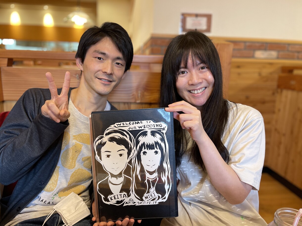 切り絵で似顔絵作成します アイコン用、友達、推しやペットの似顔絵を切り絵作成します。 イメージ1