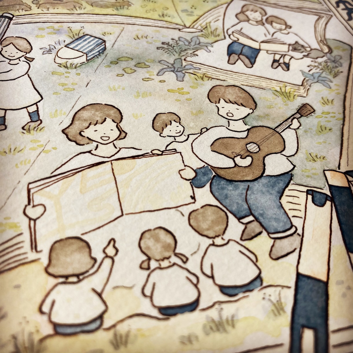 あなたの想いを表現する A3イラスト描きます HPやSNSで使える あたたかみのある水彩画イラスト イメージ5