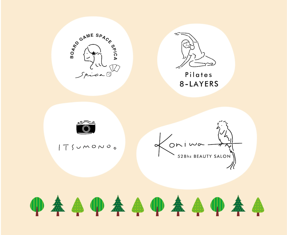 ゆるいオシャレなシンプル手描きロゴを作ります 印象に残るオシャレなお店のロゴを作成したい方へ イメージ4