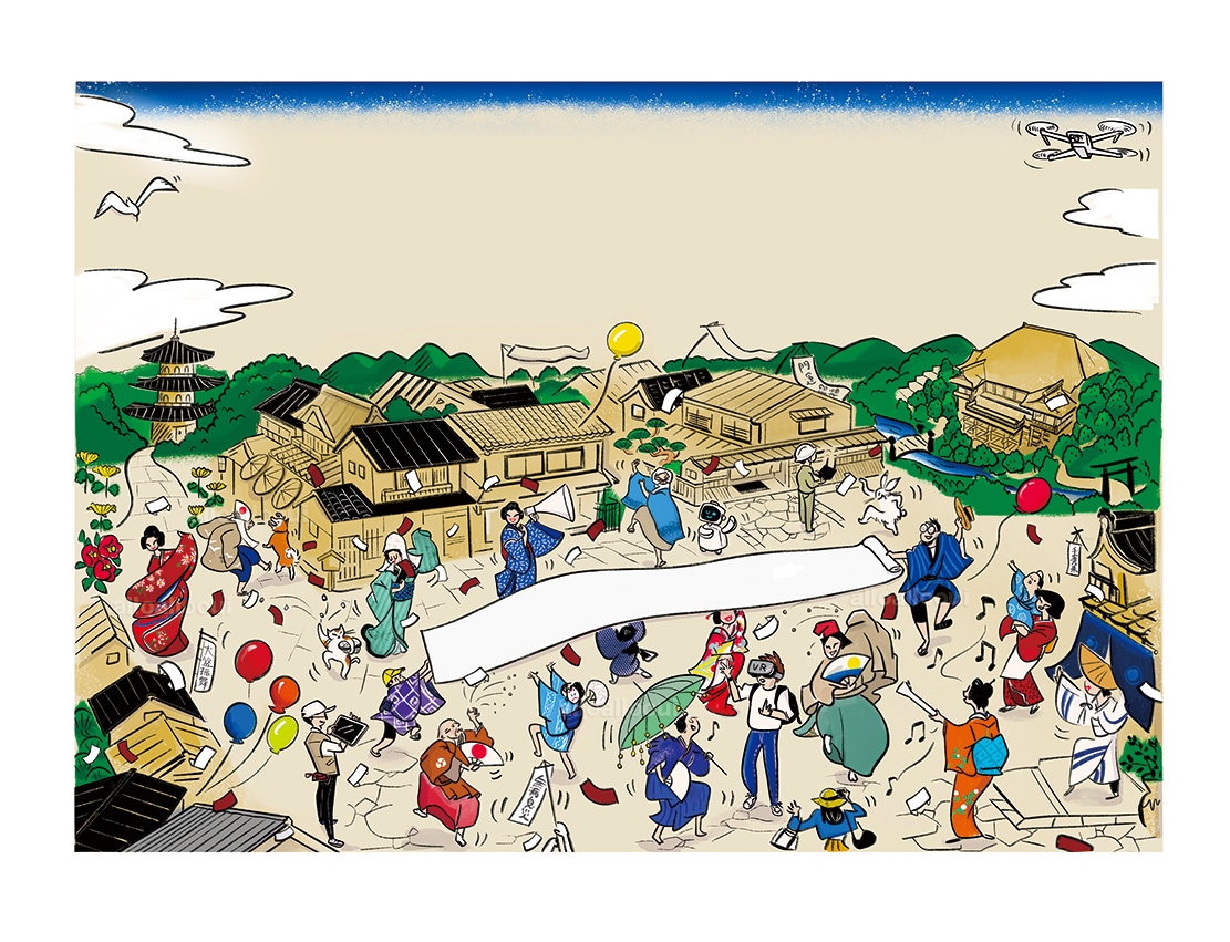 オリジナル手書きのイラストマップ・俯瞰図描きます 多角な情報を1枚絵で表現/広告・企画案・トップ画面に最適！ イメージ7