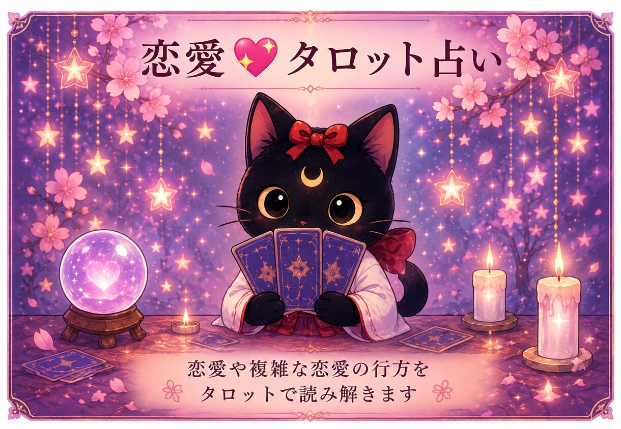 恋愛占い◇霊感タロットで恋愛占いします 復縁・結婚・複雑・片思い・夫婦関係あなたの悩みに寄り添います イメージ1