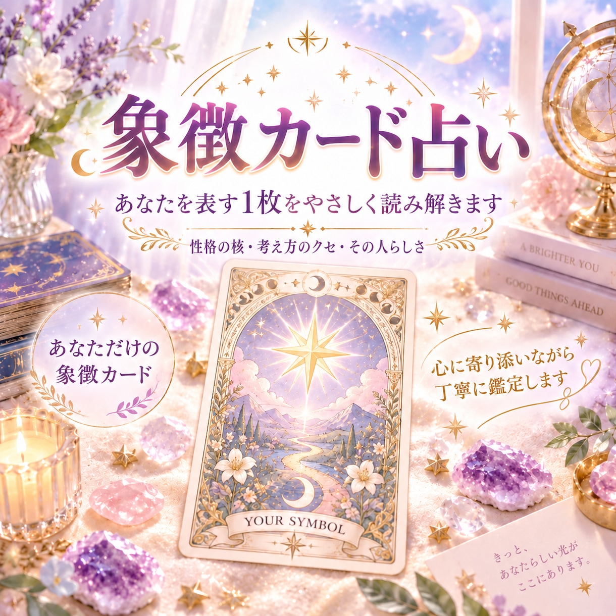 あなたを象徴する1枚から本質を読み解きます 自分の本質、象徴を知りたい方へ気軽にワンコインで♩ イメージ1