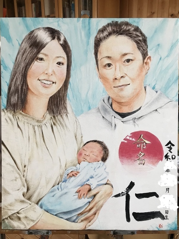 人物、動物の油彩画を木枠張りキャンバスへ描きます 写真では捉えきれなかったモデルさんの魅力を引き出します。 イメージ6