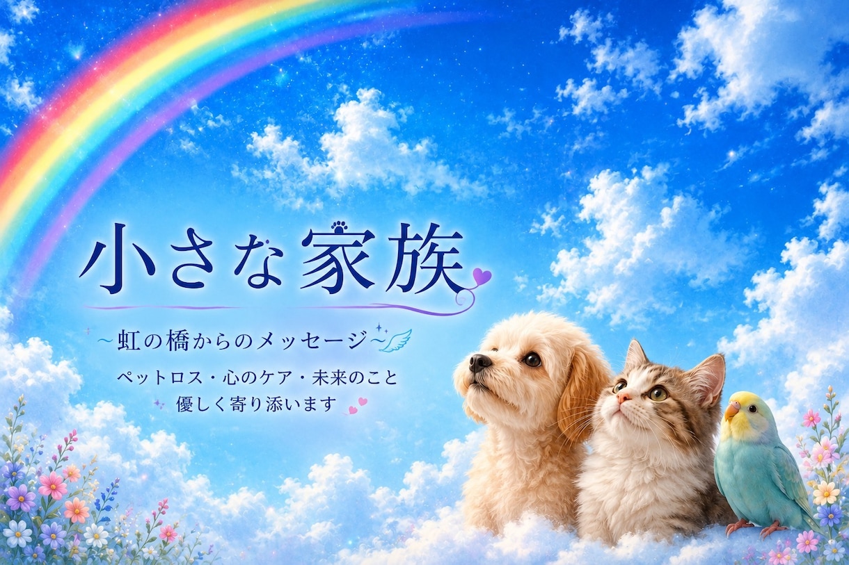 小さな家族（ペットさん）気持ちと向き合います 天使のしっぽ（ペットさん）相談室〜愛し方や向き合い方 イメージ1