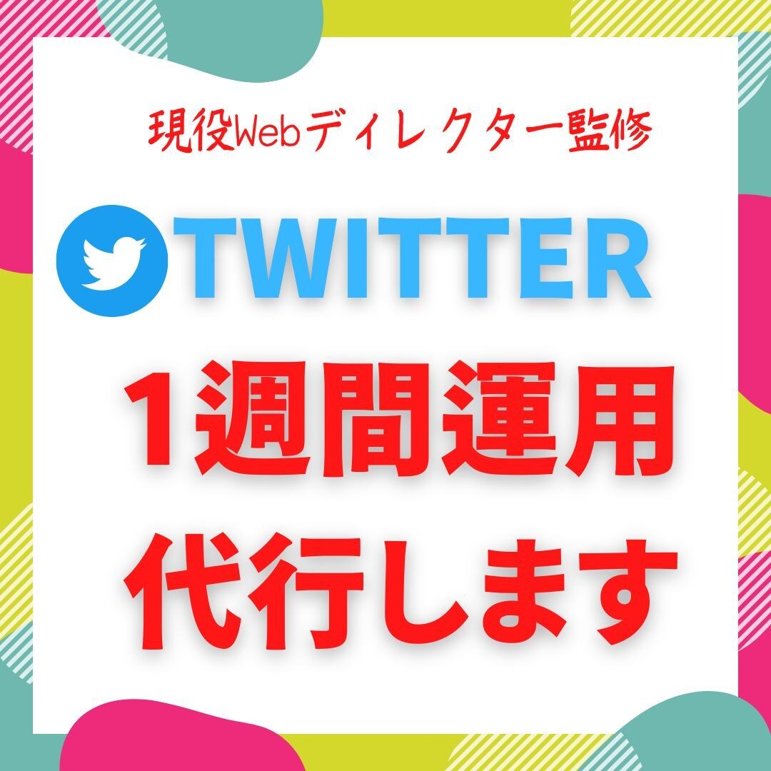 Twitter1週間 専門家で運用代行いたします 最適なtwitter運用からあなたの目的にコミットします! イメージ1