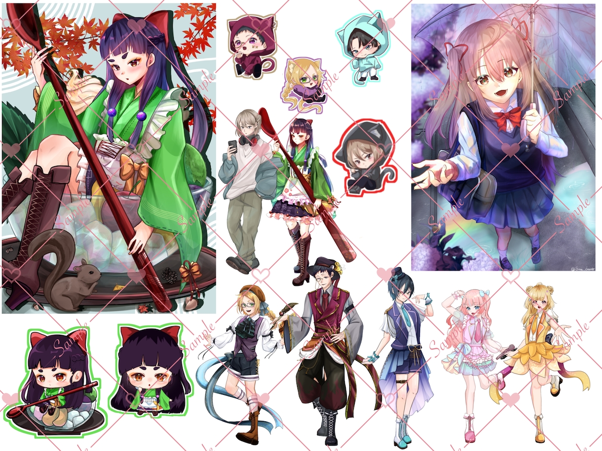 IRIAMライバー様向け！目を引く一枚絵制作します ラフ3〜5案提出◎イメージが曖昧でもOK！ イメージ10