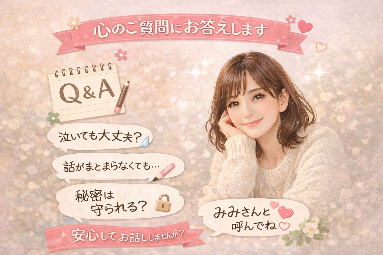 うつ・不安を乗り越えた私があなたの心の悩み聞きます 誰にも言えない心の悩みもあなたに寄り添って否定せず聞きます イメージ1