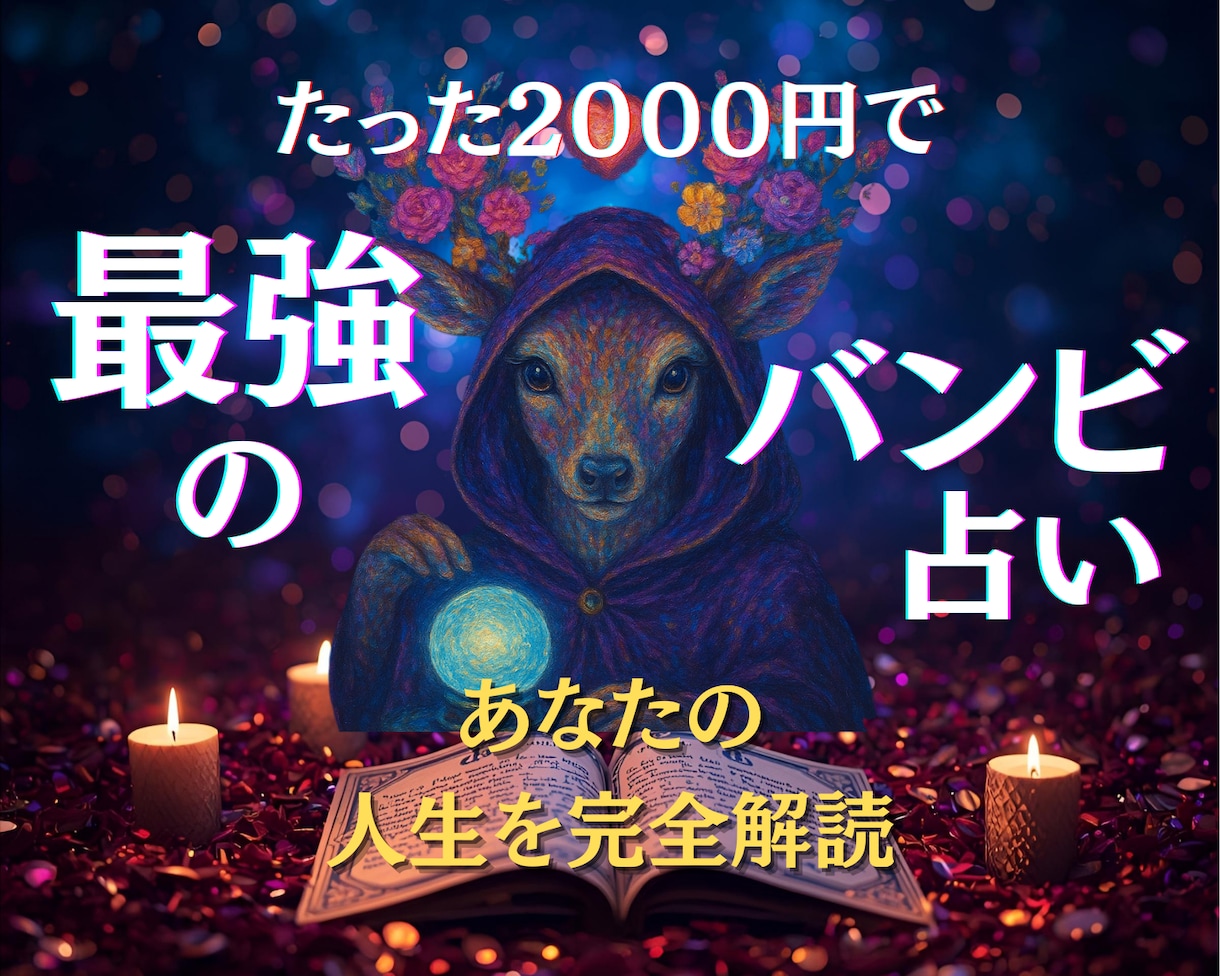 最強のバンビ占い★あなたの人生を完全解読します 4000円→2000円！たった2000円で人生が変わる超鑑定 イメージ1
