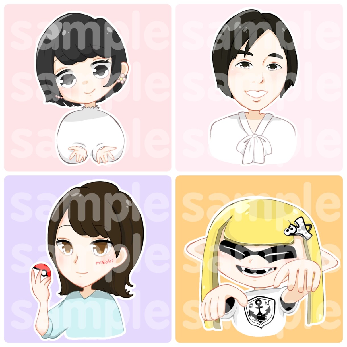 手軽にゆるく可愛くアイコン・似顔絵・夢絵描きます (1000円イラスト)・似顔絵・夢絵・SNS・ペット イメージ2