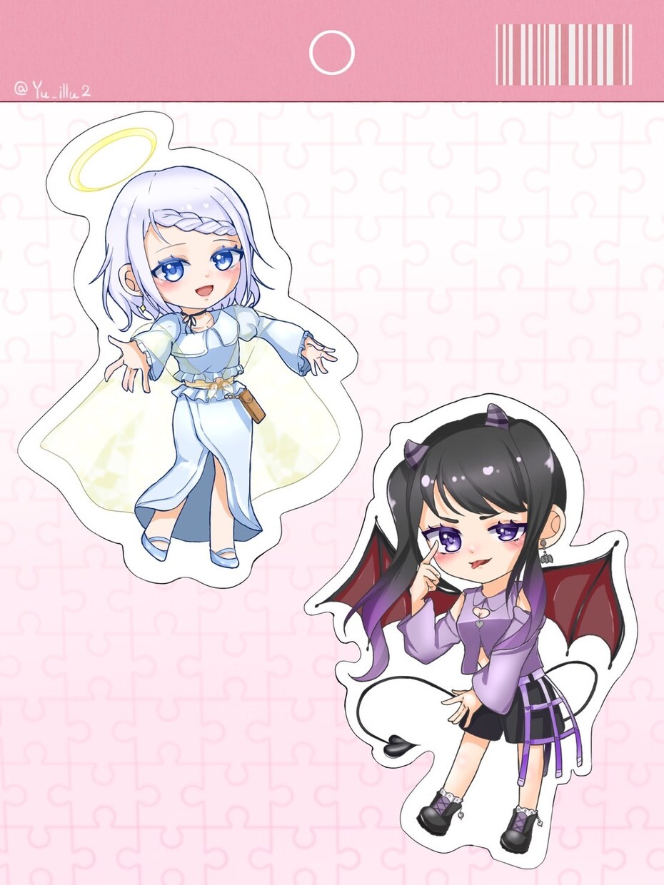 明るくてふわふわで可愛い立ち絵描きます フリル、アイドル系、SDキャラの立ち絵はお任せください！ イメージ3