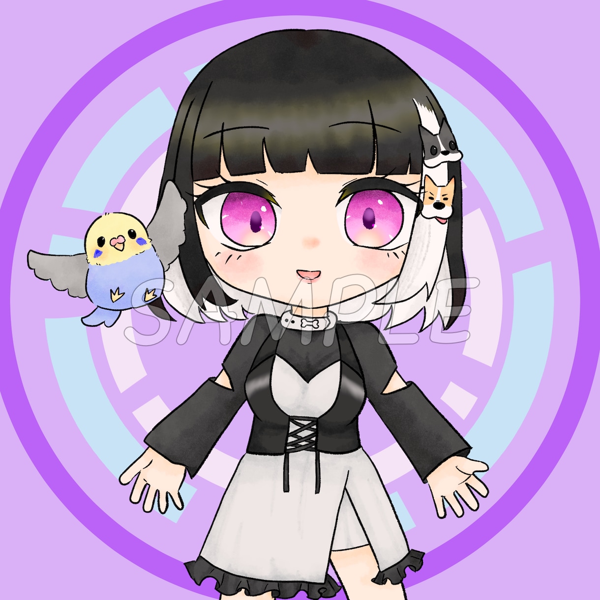 VtuberやOCのアイコン描きます 水彩風にやわらかい色合いのアイコンを描きます イメージ2