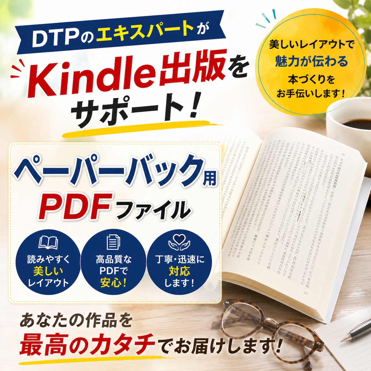 ペーパバック用のPDFファイルを制作いたしますます 書籍の制作はDTPのプロにおまかせ！ イメージ1