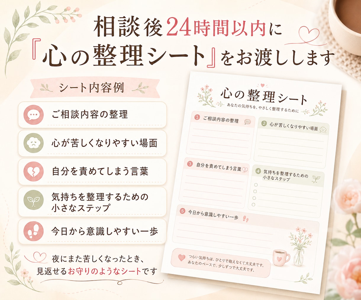 人間関係の不安・職場の悩みを30分で整理します 上司が怖い・仕事が辛い・人の顔色・自分責め｜心の整理シート付 イメージ6