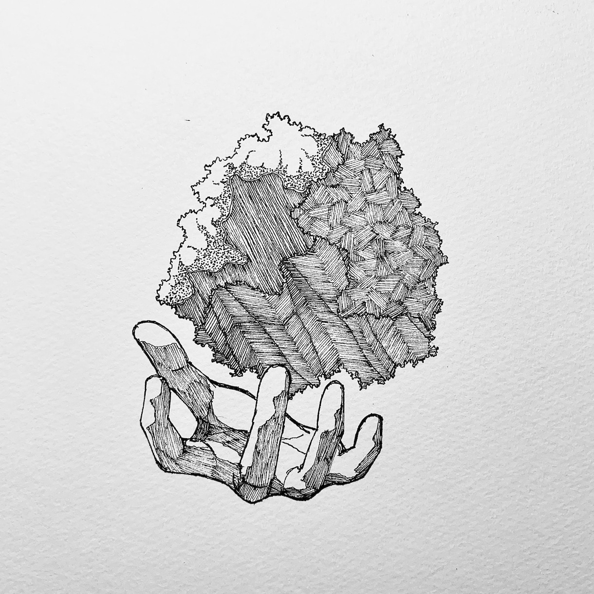 独特で緻密なモノクロ絵画描きます ミリペンという極細ペンなどを利用した，絵画作品です。 イメージ9