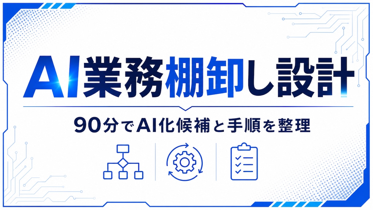 AI業務棚卸し設計します 90分でAI化候補と手順を整理 イメージ1