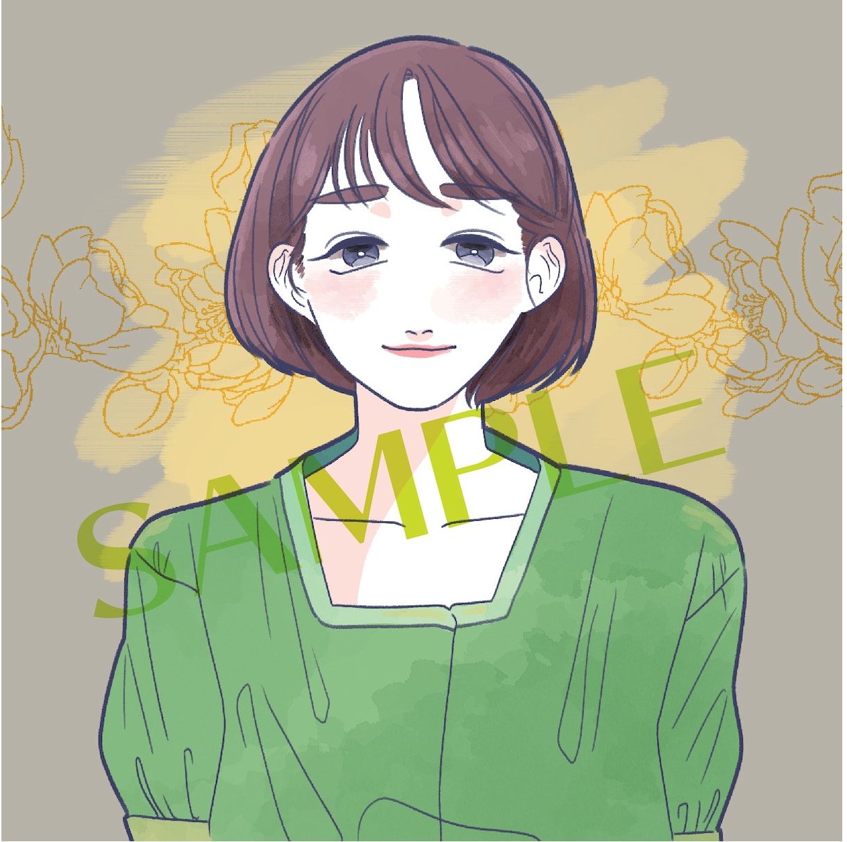 きれい・可愛い・大人っぽい！女の子イラスト描きます ブログ、SNS用、名刺など使用可なイラストはいかが？ イメージ2