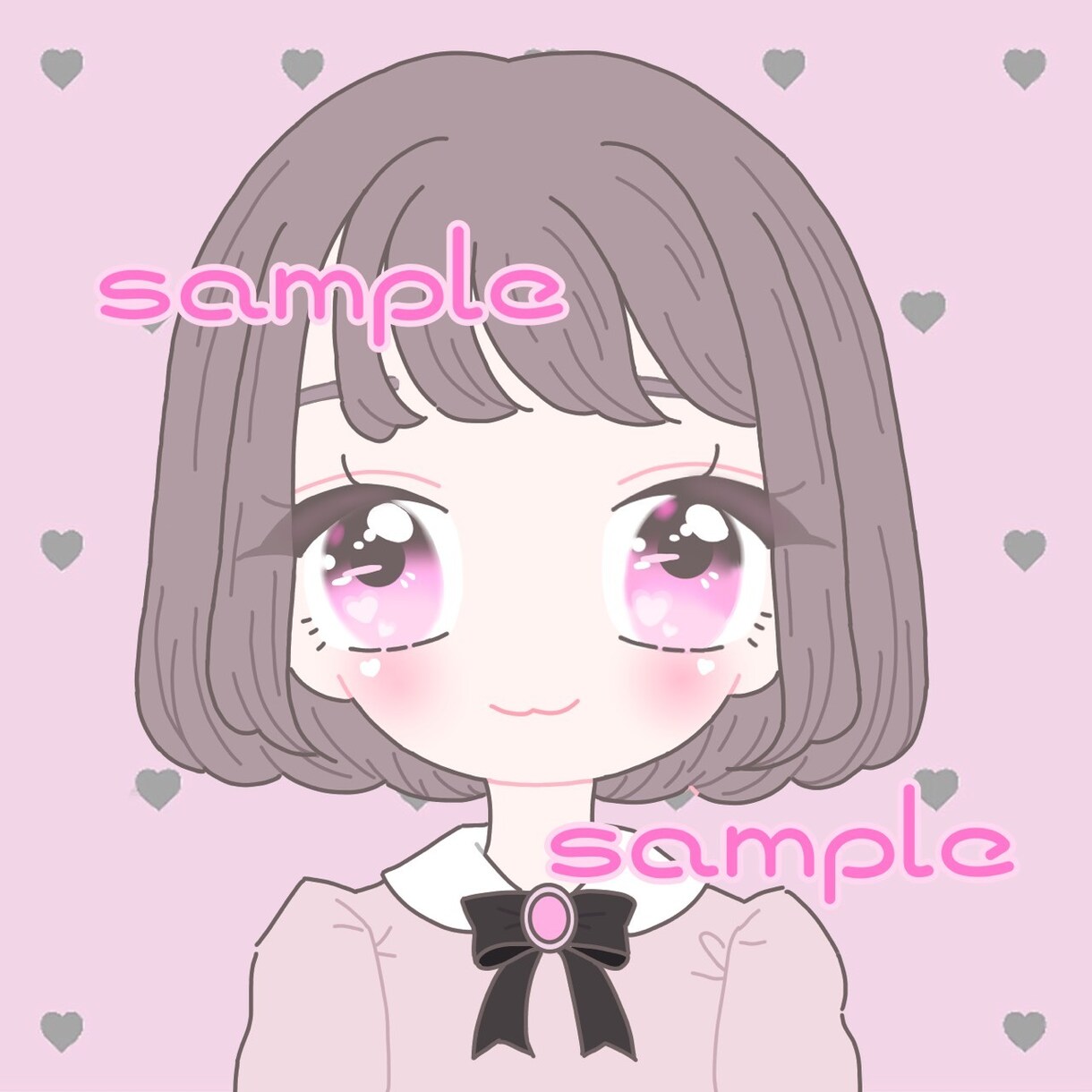 ゆめかわイラストお描きします あなたのSNSのアイコンをきらきらかわいく♡ イメージ1
